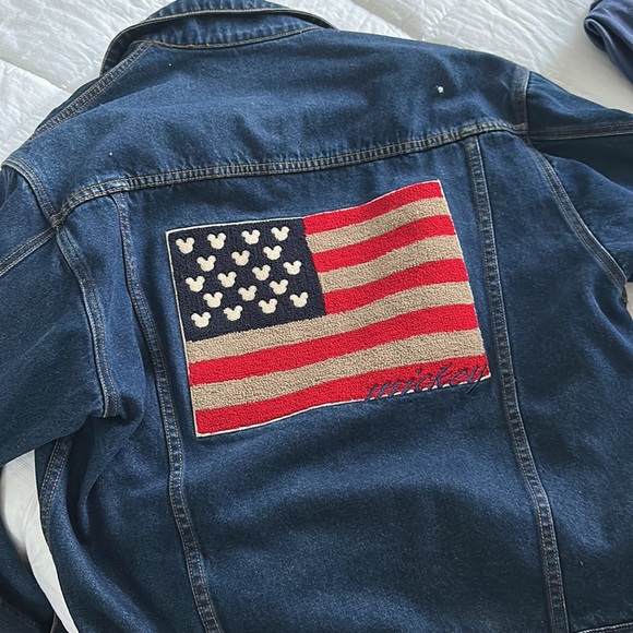 Vintage Mickey Inc American Flag Demin Jacket - Picture 2 of 2